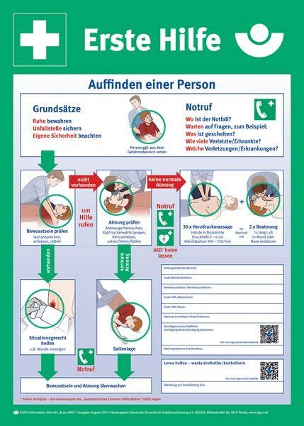 Sie bearbeiten 3 hörtexte mit 25 aufgaben. Anleitung zur Ersten Hilfe - Berufsgenossenschaftliche ...