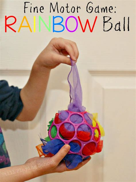 Fine Motor Rainbow Ball Game Still Playing School