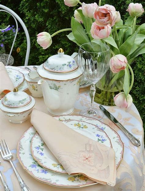 Beautiful Tablescapes Delightful Spring Garden Afternoon Tea Setting