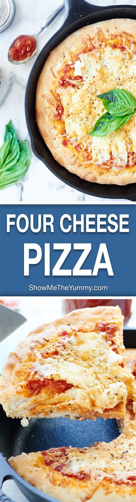 Cheese Pizza Recipe Skillet Pizza W 4 Cheeses Cheese Pizza Recipe