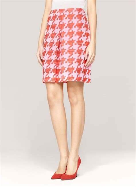 Lyst Jcrew Pixelated Houndstooth Skirt In White