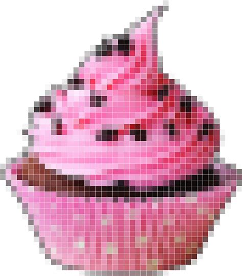 Pink Pixel Art Cupcake Stickers By Legitthreads Redbubble