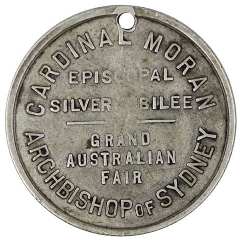 Lot Australia 1872 1897 Commemorative Silver Medalet For Cardinal Moran Archbishop Of Sydney