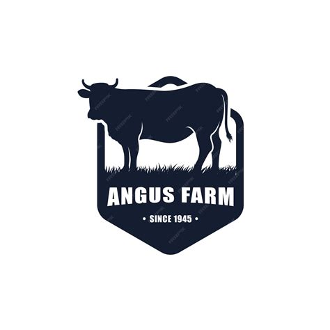 Premium Vector Black Angus Logo Design Template Cow Farm Vector