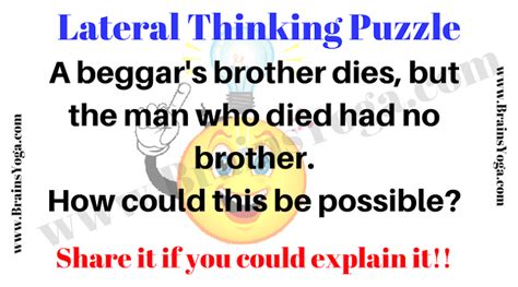 Lateral Thinking Brain Twister Question Hard Puzzles Logic Puzzles