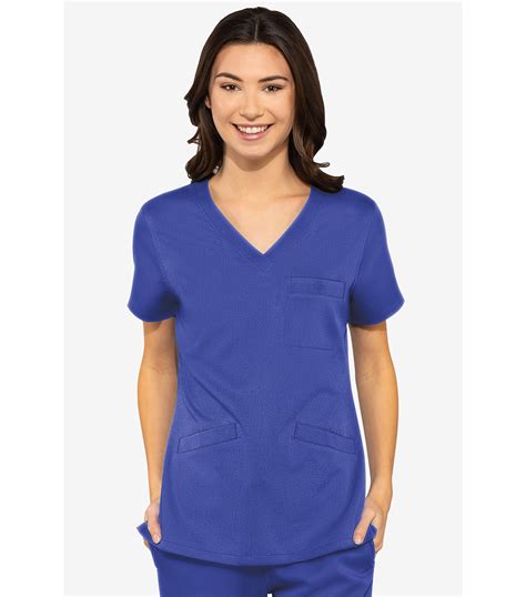 Med Couture Touch Womens V Neck 3 Pocket Top 7463 Medical Scrubs