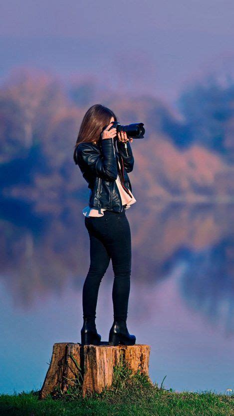 Girl Taking Picture Dslr Camera Wallpaper Iphone Wallpaper Iphone