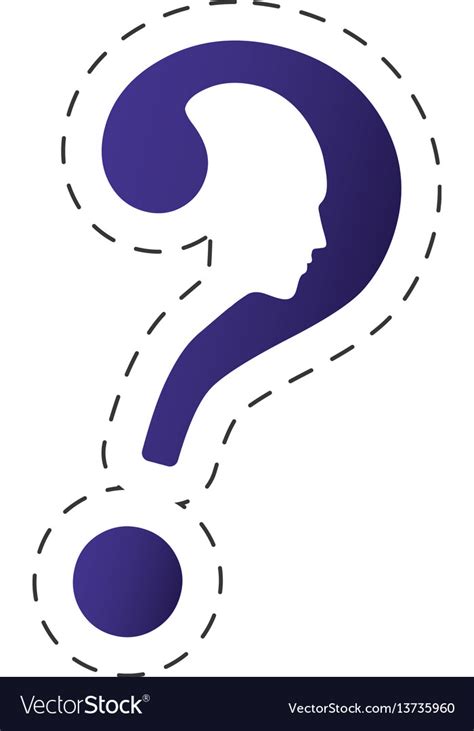 Question Mark Shape Head Image Royalty Free Vector Image