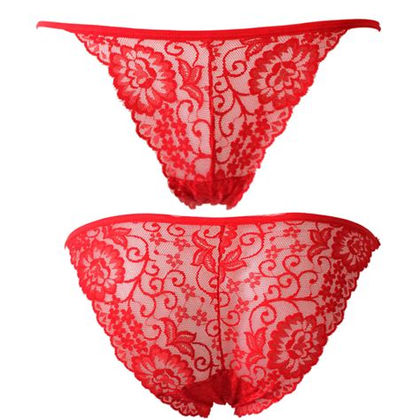 2019 Sexy Underwear Low Rise Sexy Lace Briefs Floral Strappy Brief