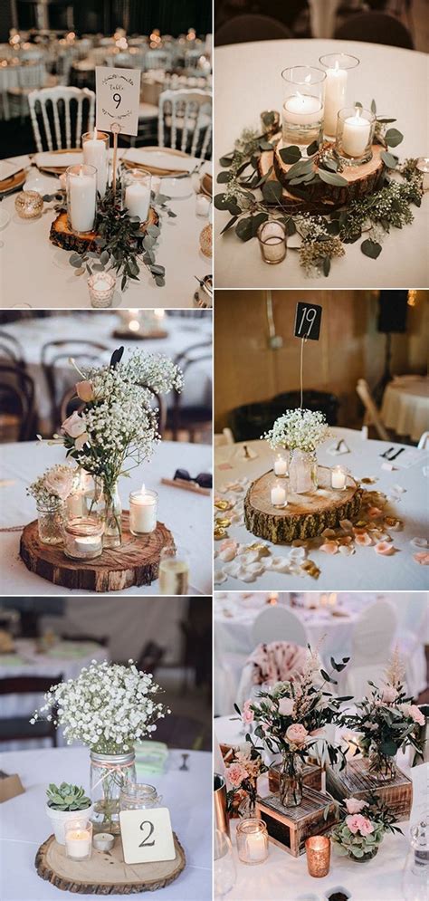 ️ 15 Budget Friendly Rustic Wedding Centerpieces With Tree Stumps