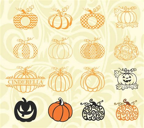 SVG Pumpkin Designs Cricut Cinderella svg Cameo Pumpkin Clip | Etsy