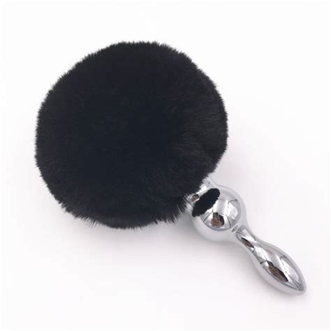 Anal Beads Stainless Steel Butt Plug Rabbit Tail Anal Plug Butt Stopper