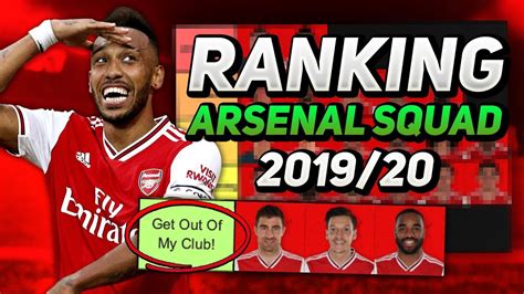 Ranking All Arsenal Players This Season 201920 Youtube