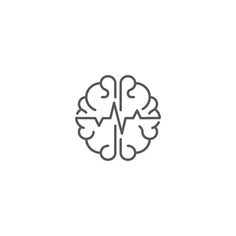 Premium Vector Epilepsy Disease Brain Lifeline Health Vector Icon Template