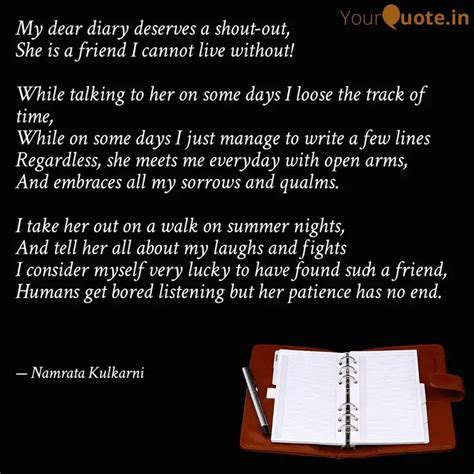 My Dear Diary Deserves A Quotes And Writings By Namrata Kulkarni
