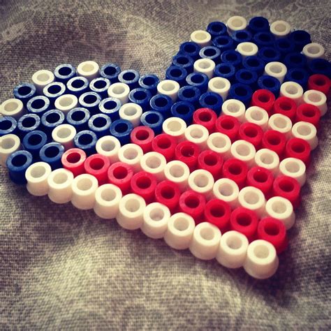 American Flag Out Of Perler Beads For Red Friday Perler Beads Diy