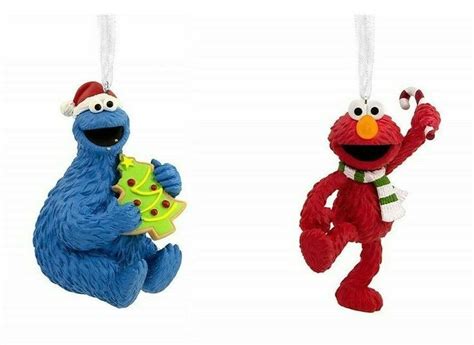 Sesame Street Cookie Monster Elmo Hallmark Christmas Tree Ornaments
