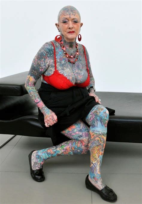 Tattooed OAPs Strip Off To Show What Body Art Looks Like When You Re Old Older Women With