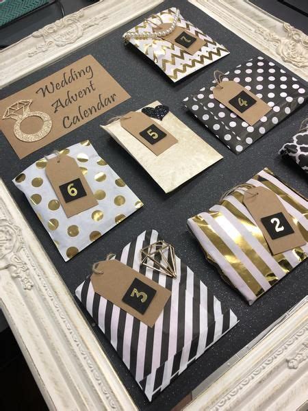 Sure, you could buy those easy advent calendars from the super market with those tiny little chocolates in….or you could make this awesome calendar and fill it with personal notes, treats and even date nights for your other half! Wedding Advent Calendar Kit - Classic | Best bridal shower ...