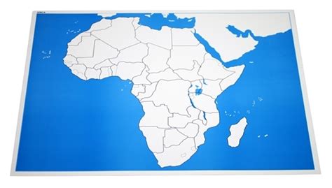 World map color the pleasure is back: Montessori Materials: Unlabeled Control Chart for Map of Africa