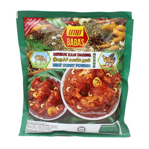 The curry dishes are initially popularised by the indian settlers in malaysia. Babas Meat Curry Powder 250g Baba's Malaysian Curry Powder