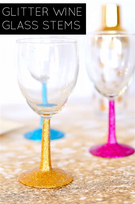 How To Glitter Wine Glasses With Mod Podge