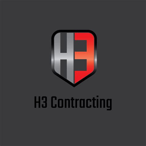 Elegant Playful Defense Contracting Logo Design For H3 Contracting