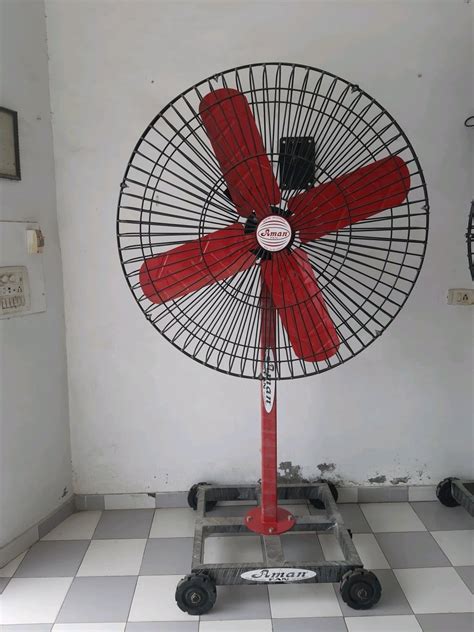 Aman Electricity Heavy Duty Industries Pedestal Fan 1450 Rpm Impeller