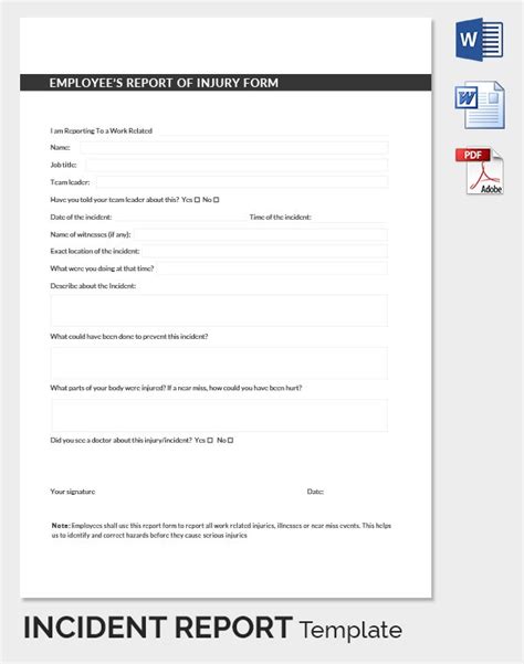 Incident Report Template 39 Free Word Pdf Format