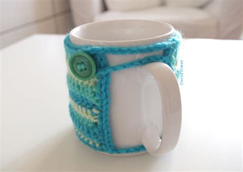 Cocoflower Diy Créations Tuto Crafts Crochet Handmade Diy Cozy Mug Cover Ou Le Couvre