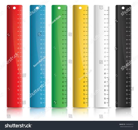 Set Of Colorful Rulers Stock Vector Illustration 104504513 Shutterstock