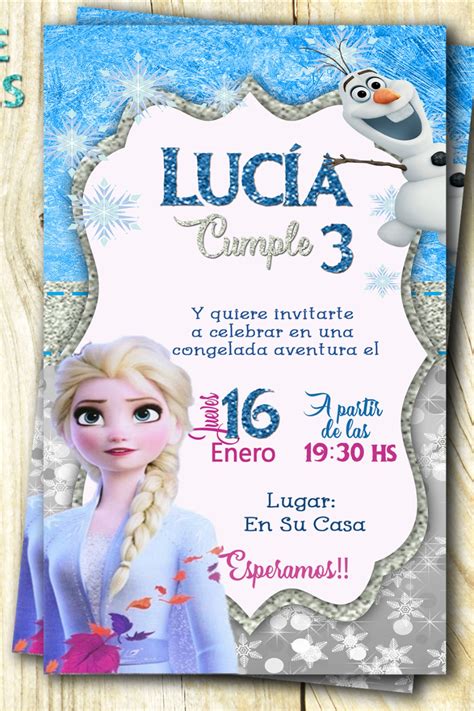 Invitaciones Y Tarjetas Invitacion Digital Frozen 2 Personalizado