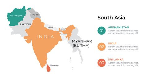 South Asia Map PPT Template Png Templatesupper