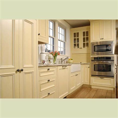 China Solid Wood Kitchen Cabinet - China Cream Color Wood Cabinet