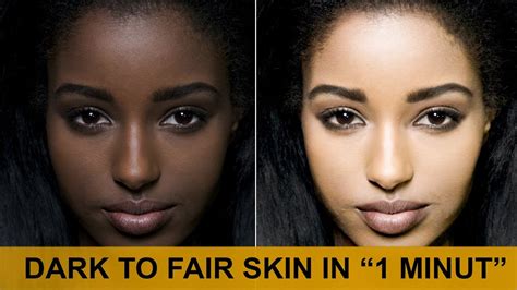 How To Change Skin Colour From Dark To Light In Photoshop In A Minute