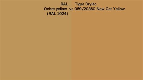 RAL Ochre Yellow RAL 1024 Vs Tiger Drylac 059 20360 New Cat Yellow