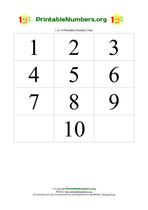 7 Best Images Of Printable Numbers 1 Through 10