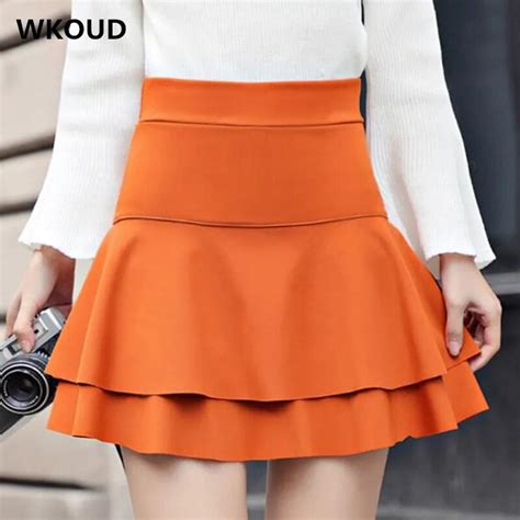 wkoud 2018 high waist shorts skirts women candy colors mini skirt fashion new harajuku casual