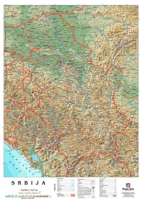 Geografska Karta Srbije Sa Planinama Superjoden