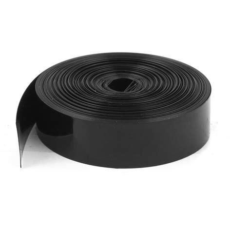 Jfbl Hot 5m Black Pvc Heat Shrink Wrap Tubing 23mm Width For 1xaa