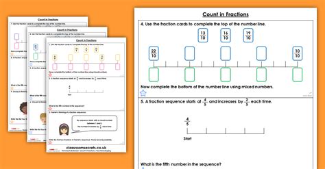 Count In Fractions Homework Extension Year 4 Fractions Classroom
