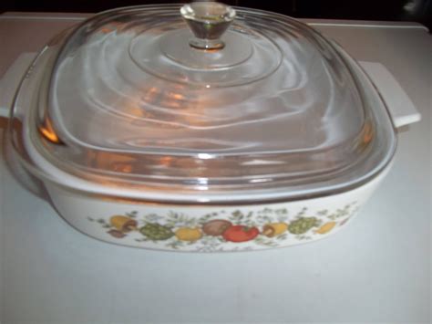 sale corning ware a 8 b quart spice of life casserole dish with pyrex lid by pyrexkitchen on