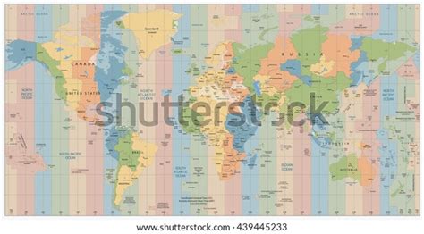 Time Zone Map World Converter Map Of World