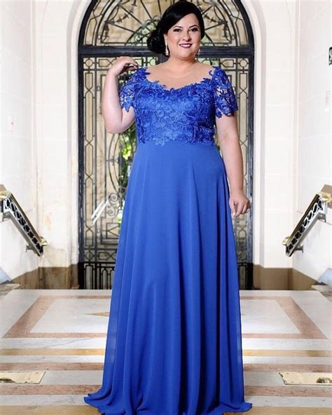 Vestido Longo Azul Royal De Festa Plus Size Wedding And Anniversary