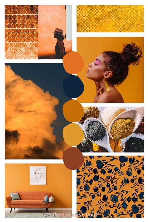 Mood Board Inspiration Orange Video Mood Board Fashion