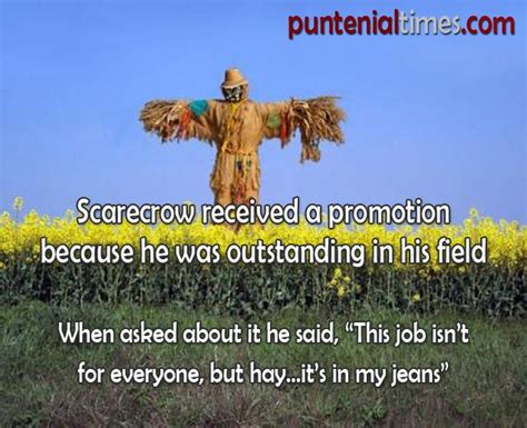 Scarecrow Received A Promotion Because He Was Outstanding In His Field