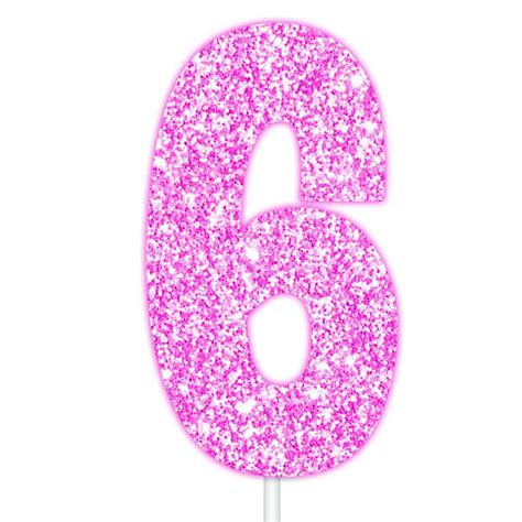 Pink Glitter Numbers Paper Cake Toppers The French Kitchen Castle Hill