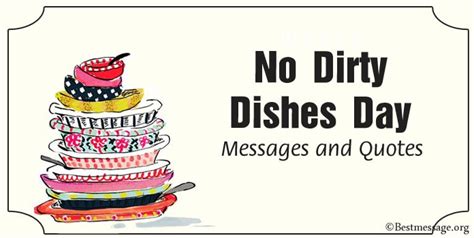 World No Dirty Dishes Day Messages And Quotes