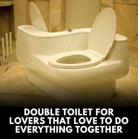 double toilet for lovers that love to do everything together funny pictures funny pictures