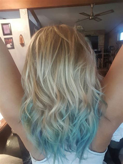 Blonde Blue Ombre Hair Blue Ombre Hair Ombre Hair Blonde Colored